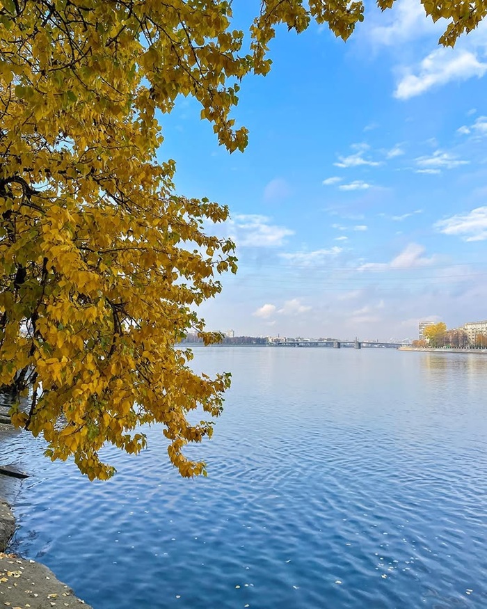 Cảnh quan sắc vàng đầy chất thơ của dòng sông Neva những ngày thu. Nguồn: holleafl