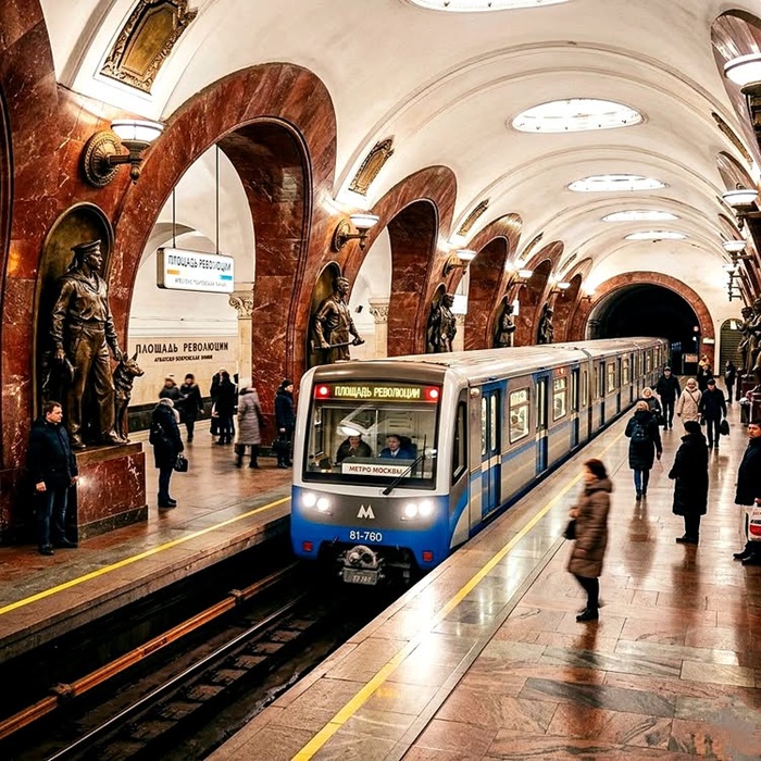 Ga Ploshchad Revolyutsii – Điểm check-in được yêu thích trong hệ thống tàu điện ngầm Moscow. Nguồn: znafact77